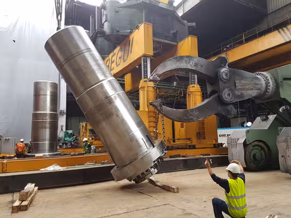 Izado y movimiento de prensa hidráulica Montaje de prensa hidráulica